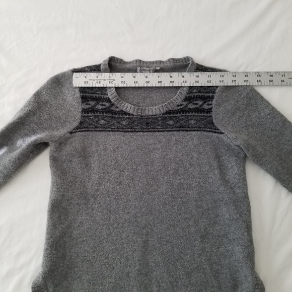 Toad&Co 100% LampsWool Girl Crew Neck Sweater Pullover Gray Charcoal Size M - Picture 10 of 10